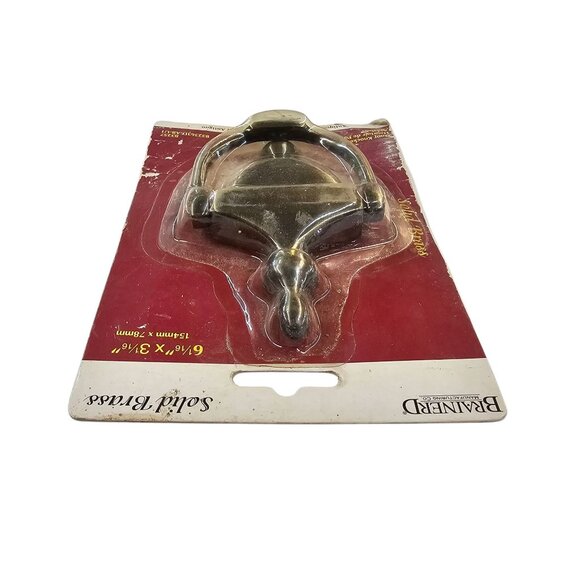 Brainerd Door Knocker Solid Antique Brass 6 1/16" x 3 1/16" NOS Part # 83257 - Picture 9 of 10